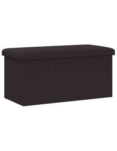 Panchina di stoccaggio pieghevole Marrone PVC