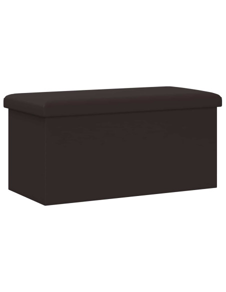 Panchina di stoccaggio pieghevole Marrone PVC