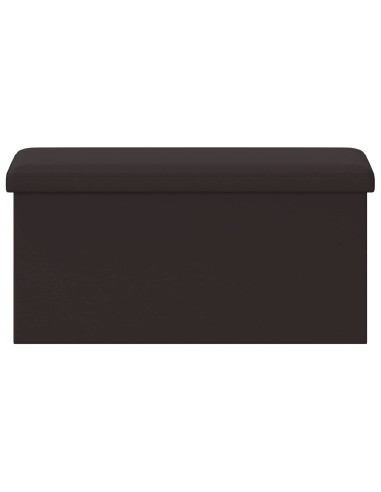 Panchina di stoccaggio pieghevole Marrone PVC