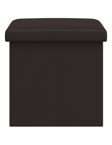 Panchina di stoccaggio pieghevole Marrone PVC