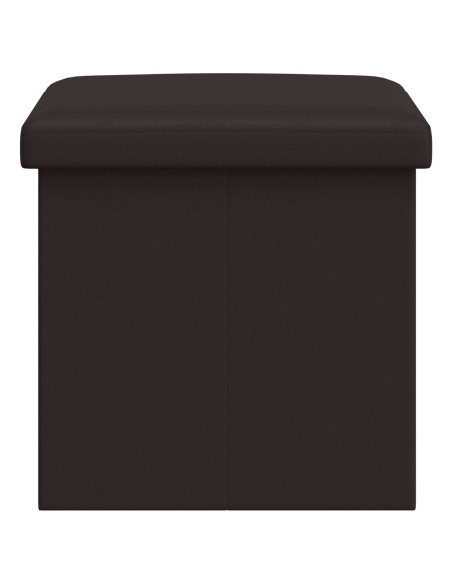 Panchina di stoccaggio pieghevole Marrone PVC