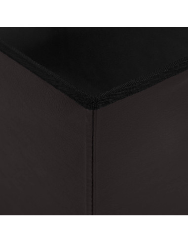 Panchina di stoccaggio pieghevole Marrone PVC