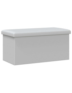 Panchina di stoccaggio pieghevole Bianco PVC 2