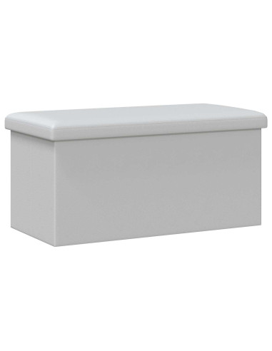 Panchina di stoccaggio pieghevole Bianco PVC