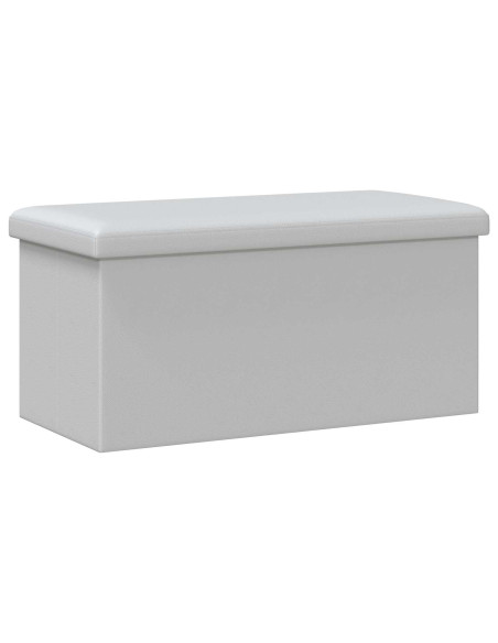 Panchina di stoccaggio pieghevole Bianco PVC