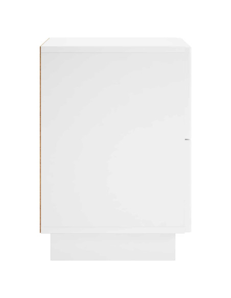 Armadio da Notte 2 pz Bianco Lucido 33,5 x 34,5 x 50 cm