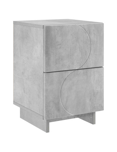 Armadio da Notte Grigio Cemento 33,5 x 34,5 x 50 cm