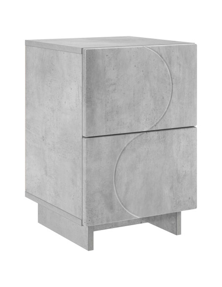 Armadio da Notte Grigio Cemento 33,5 x 34,5 x 50 cm