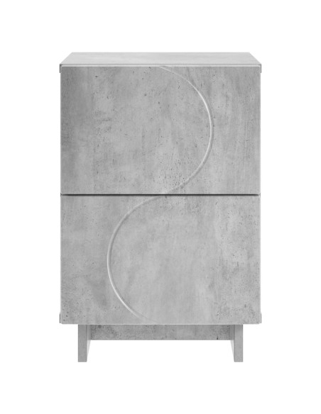 Armadio da Notte Grigio Cemento 33,5 x 34,5 x 50 cm