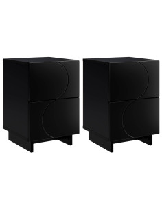 Armadio da Notte 2 pz Nero 33,5 x 34,5 x 50 cm 2
