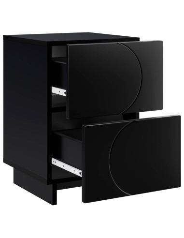 Armadio da Notte 2 pz Nero 33,5 x 34,5 x 50 cm