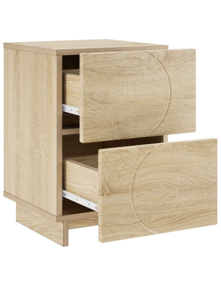Armadio da Notte 2 pz Rovere Sonoma 33,5 x 34,5 x 50 cm