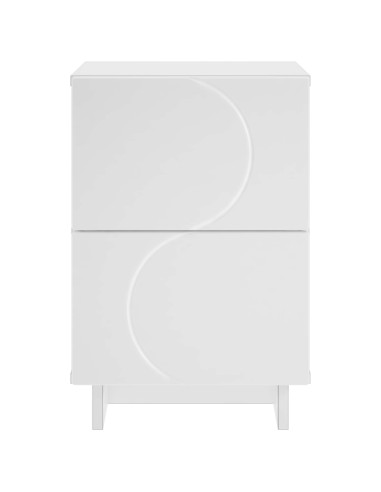 Armadio da Notte 2 pz Bianco 33,5 x 34,5 x 50 cm