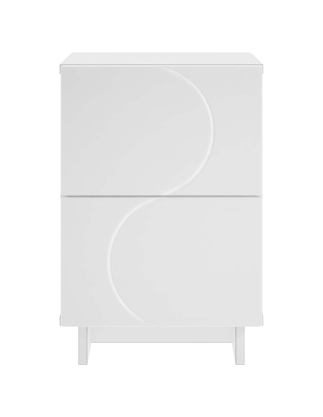 Armadio da Notte 2 pz Bianco 33,5 x 34,5 x 50 cm
