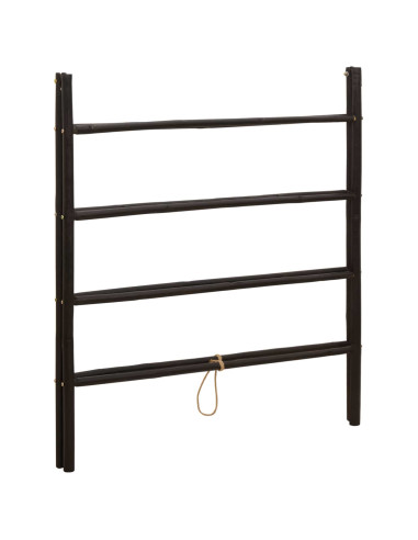 Scala per coperte a doppio lato Nero 90 x 50 x 100 cm Bambù