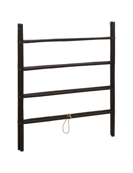 Scala per coperte a doppio lato Nero 90 x 50 x 100 cm Bambù