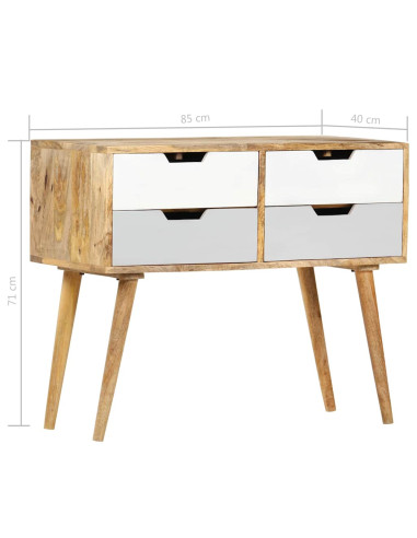 Credenza 85x40x71 cm in Legno Massello di Mango