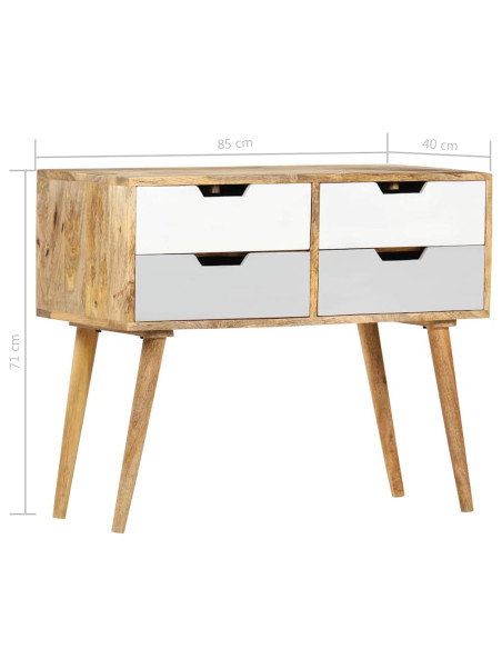Credenza 85x40x71 cm in Legno Massello di Mango