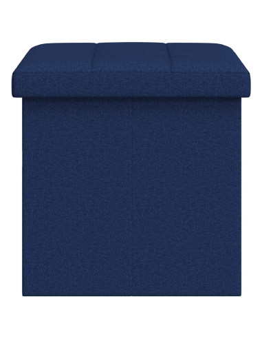 Panchina di stoccaggio pieghevole Blu Tela
