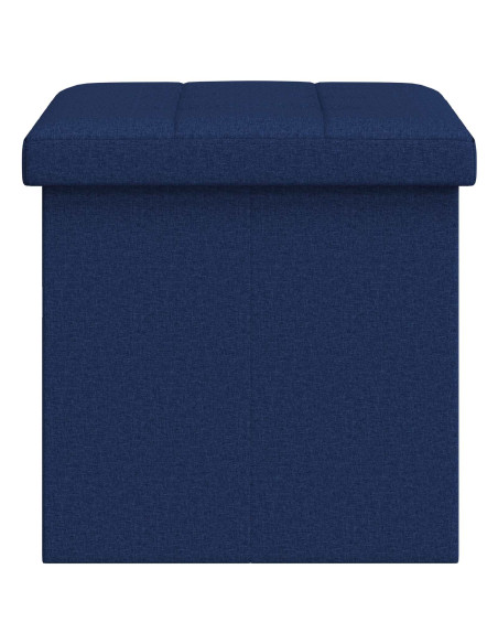 Panchina di stoccaggio pieghevole Blu Tela