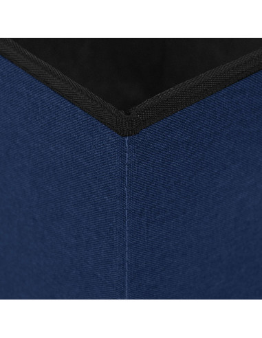 Panchina di stoccaggio pieghevole Blu Tela