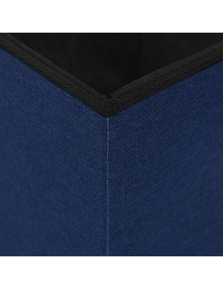 Panchina di stoccaggio pieghevole Blu Tela