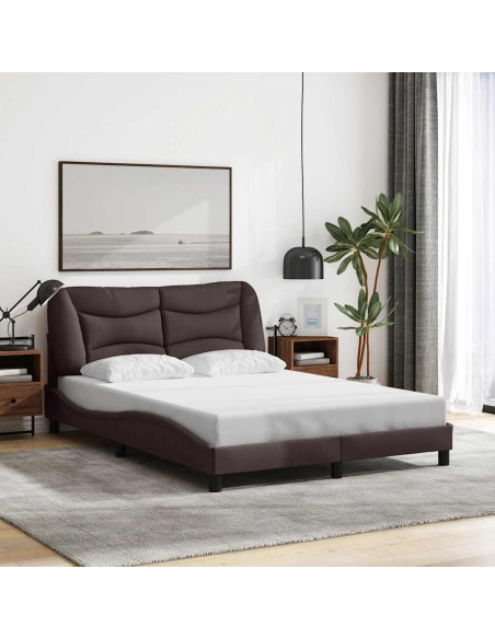 Giroletto senza Materasso Hvar Marrone Scuro 120x200 cm Tessuto