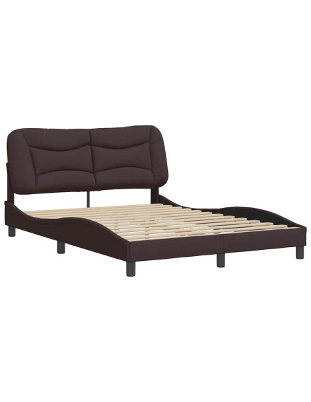 Giroletto senza Materasso Hvar Marrone Scuro 120x200 cm Tessuto