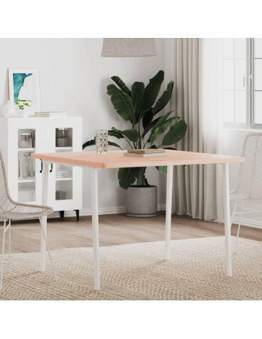 Piano per Tavolo 90x90x2,5 cm Quadrato Legno Massello di Faggio