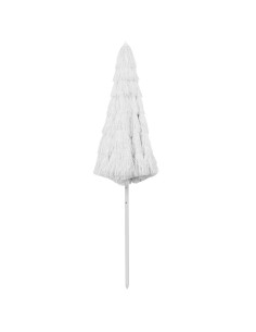 Ombrellone da Spiaggia Hawaii Bianco 300 cm
