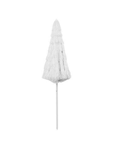 Ombrellone da Spiaggia Hawaii Bianco 300 cm