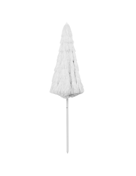 Ombrellone da Spiaggia Hawaii Bianco 300 cm
