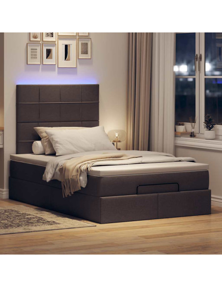 Struttura Letto Pouf con Materasso 120x200 cm in Tessuto