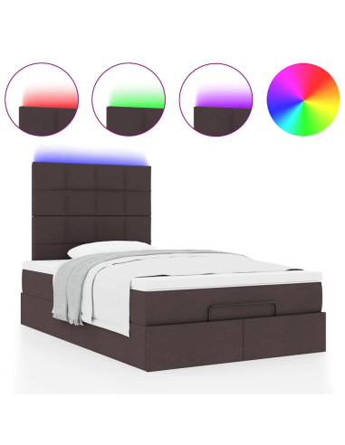 Struttura Letto Pouf con Materasso 120x200 cm in Tessuto
