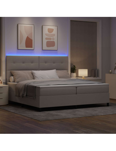 Letto a molle con strisce LED Talpa 200 x 200 cm Tessuto