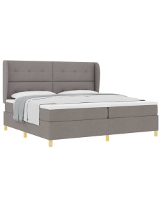 Letto a molle con testiera Talpa 200 x 200 cm Tessuto 2