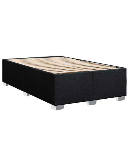Letto box spring con materasso Nero 120 x 190 cm Tessuto