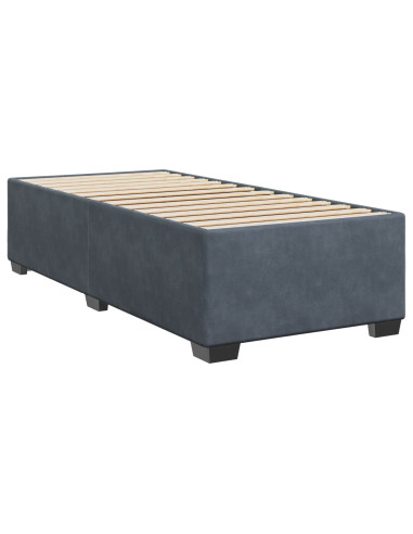 Letto box spring con materasso Grigio Scuro 100 x 200 cm