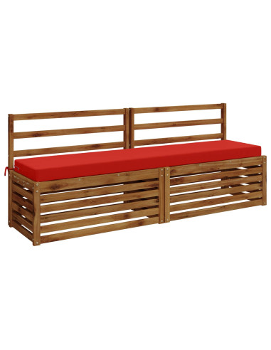 Cuscini per Panchina a 2 Pezzi SOEST 2 pz 100% Poliestere Rosso