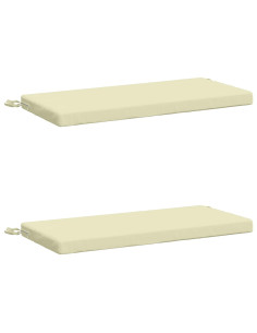 Cuscini per Panchina a 2 Pezzi SOEST 2 pz 100% Poliestere Crema