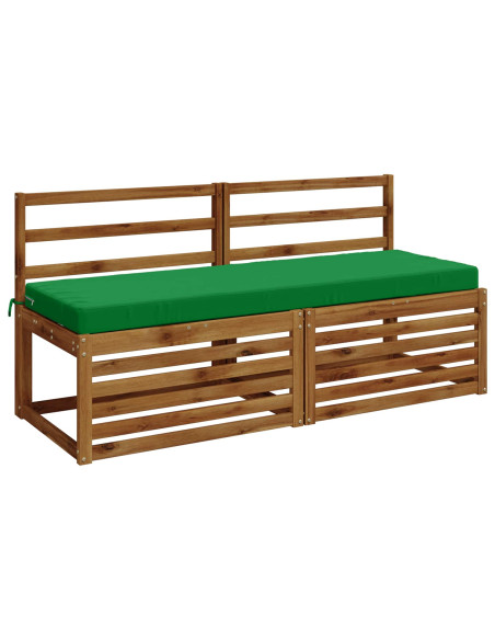 Cuscini per Panchina a 2 Pezzi SOEST 2 pz 100% Poliestere Verde