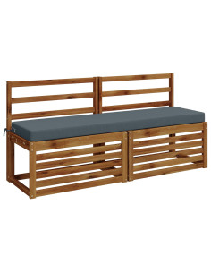 Cuscini per Panchina a 2 Pezzi SOEST 2 pz 100% Poliestere Blu 2