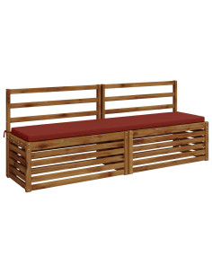 Cuscini per Panchina a 2 Pezzi SOEST 2 pz 100% Poliestere Rosso 2