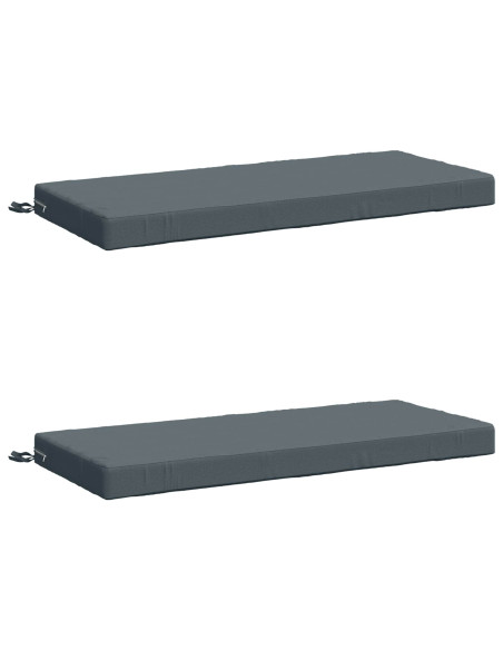 Cuscini per Panchina a 2 Pezzi SOEST 2 pz 100% Poliestere Blu