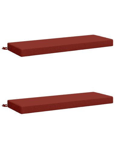 Cuscini per Panchina a 2 Pezzi SOEST 2 pz 100% Poliestere Rosso