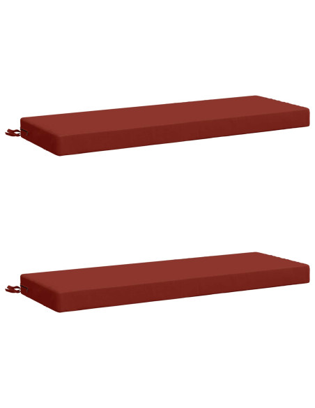 Cuscini per Panchina a 2 Pezzi SOEST 2 pz 100% Poliestere Rosso
