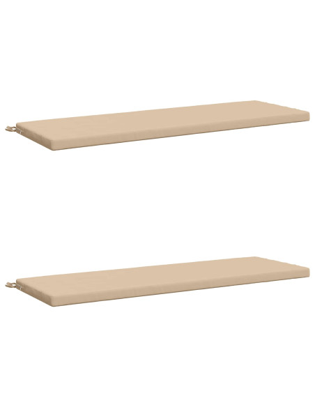 Cuscini per Panchina a 2 Pezzi SOEST 2 pz 100% Poliestere Crema
