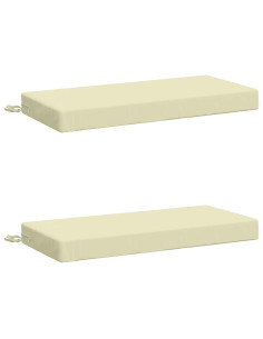 Cuscini per Panchina a 2 Pezzi SOEST 2 pz 100% Poliestere Crema
