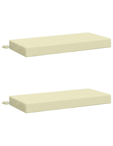 Cuscini per Panchina a 2 Pezzi SOEST 2 pz 100% Poliestere Crema