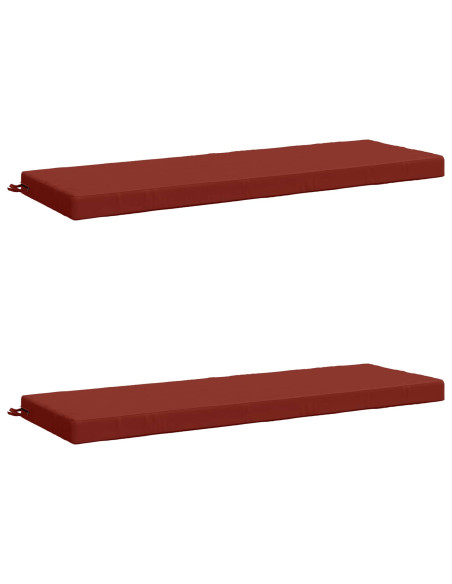Cuscini per Panchina a 2 Pezzi SOEST 2 pz 100% Poliestere Rosso